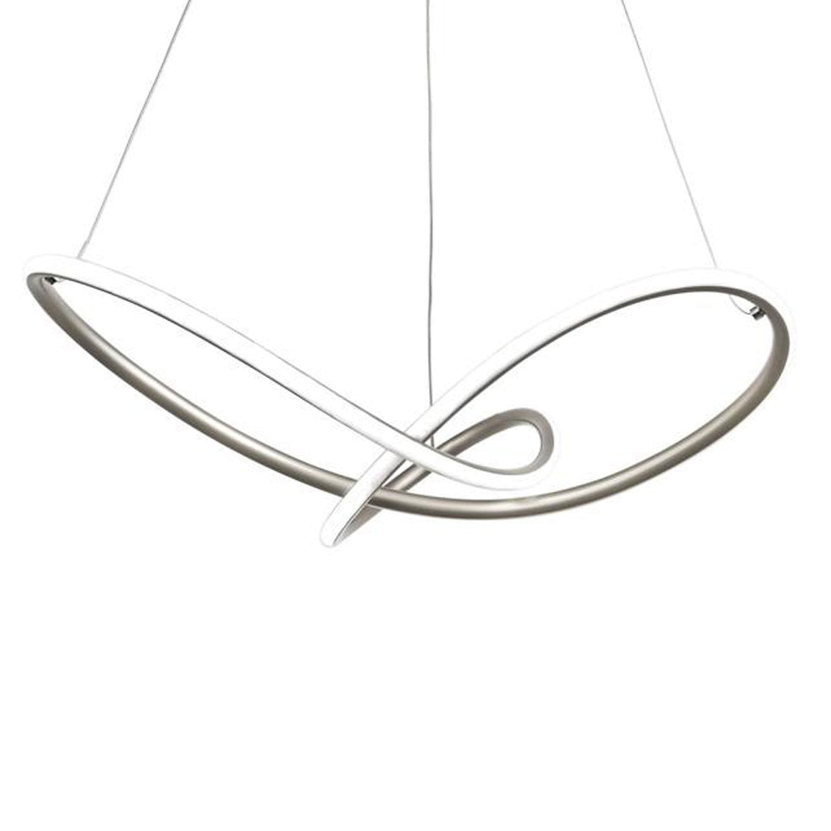 Magic Sculptured LED Pendant In Satin Silver