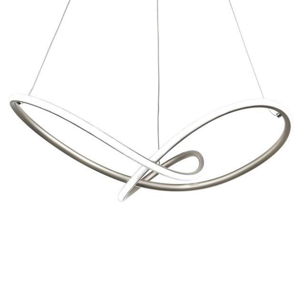 Magic Sculptured LED Pendant In Satin Silver