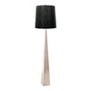 Ascent Floor Lamp in Polished Nickel with Black Faux Silk Hard Backed Shade