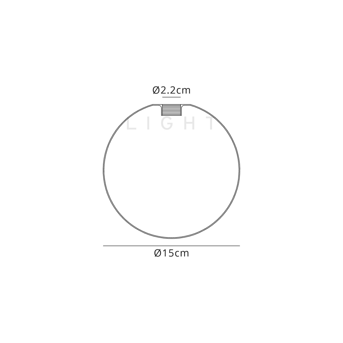 Replacement Shute 150mm Round Smoke Plated Glass