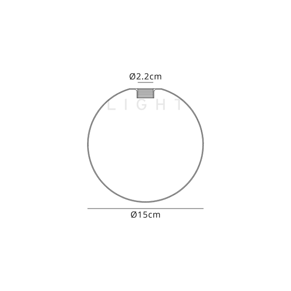 Replacement Shute 150mm Round Smoke Plated Glass