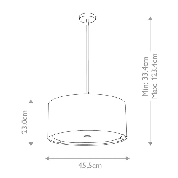 Balance Single Pendant in Brown and Polished Brass with Brown Shade