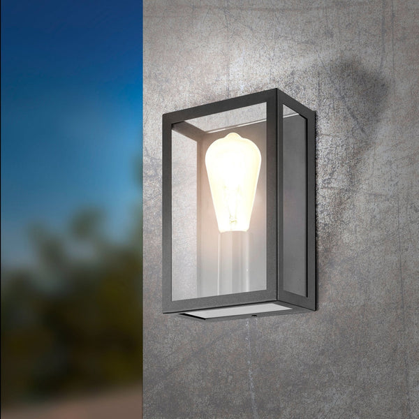 Alamonte 1 IP44 Outdoor Wall Light in Black