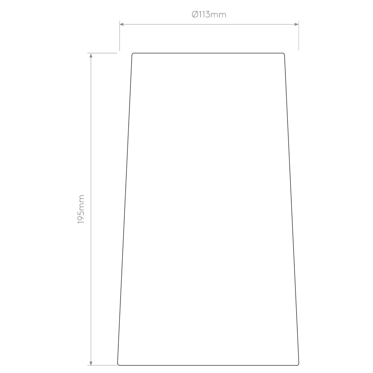 Cone 195 White Fabric Shade