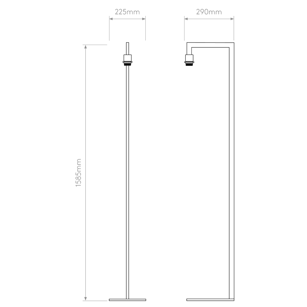 Ravello Floor Lamp in Polished Chrome