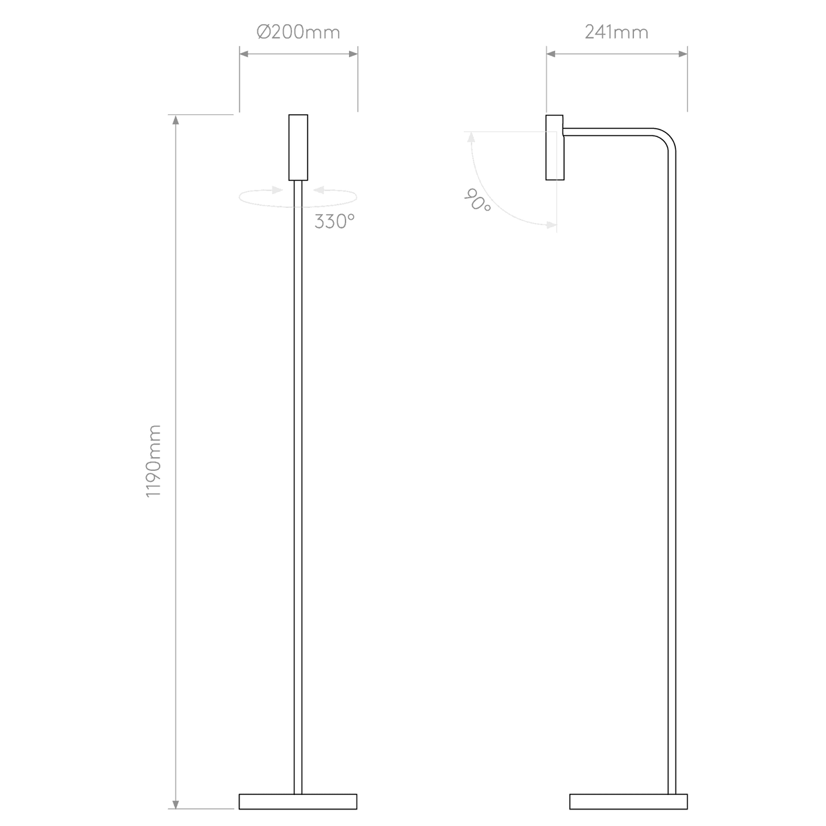 Enna LED Floor Lamp in Matt White