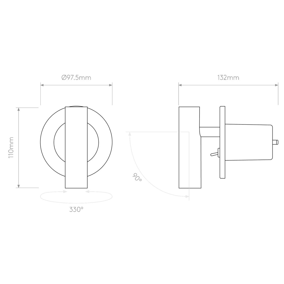 Enna Recess Round Switched Reading Light in Matt Nickel