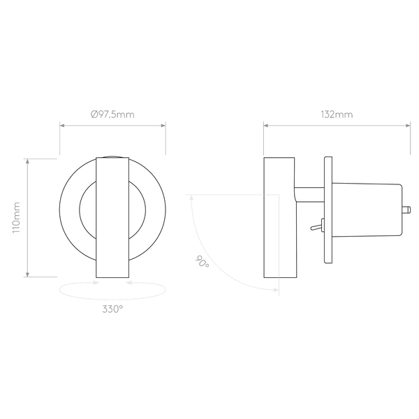 Enna Recess Round Switched Reading Light in Matt Nickel