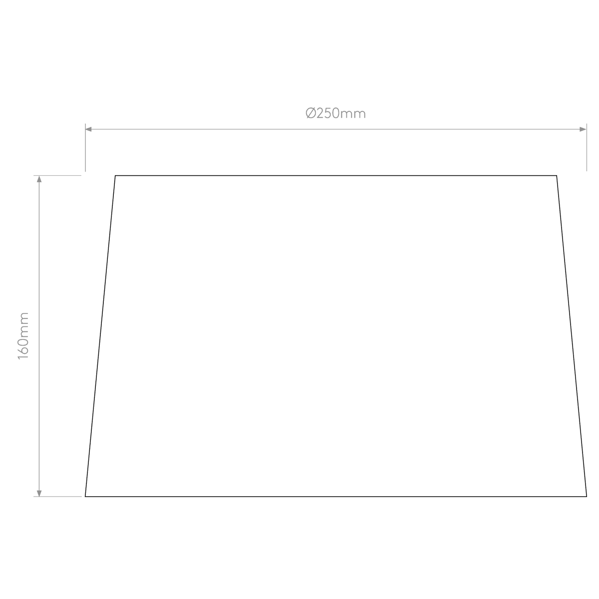 Tapered Round 250 Shade in Black