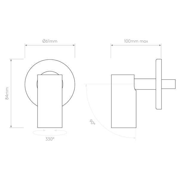 Micro Recess Unswitched LED Reading Light in Matt White