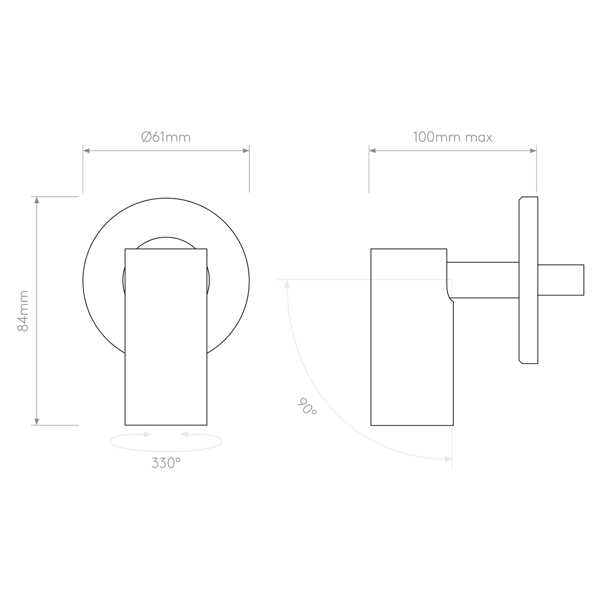 Micro Recess Unswitched LED Reading Light in Matt Gold