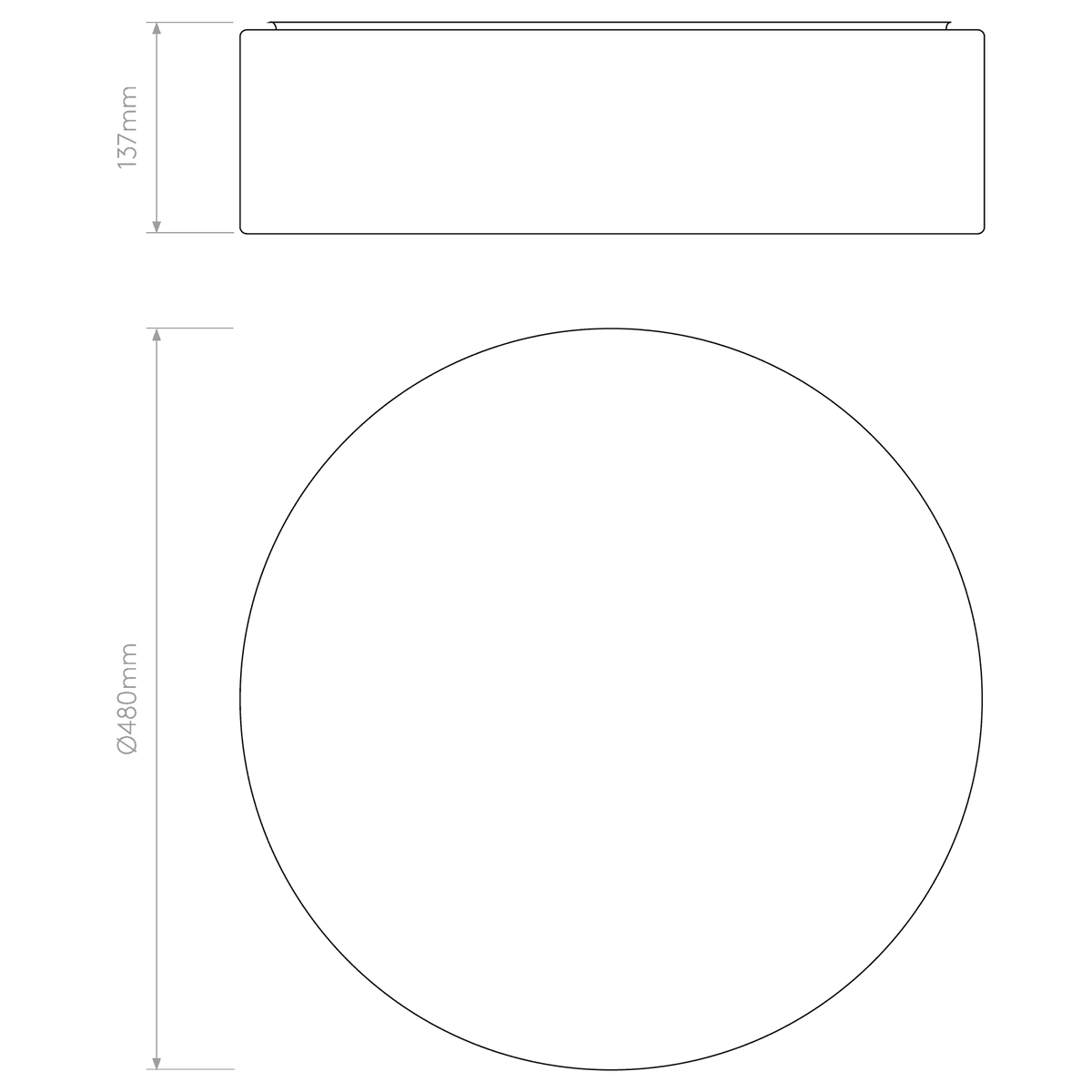 Cambria 480 White Fabric Ceiling Light