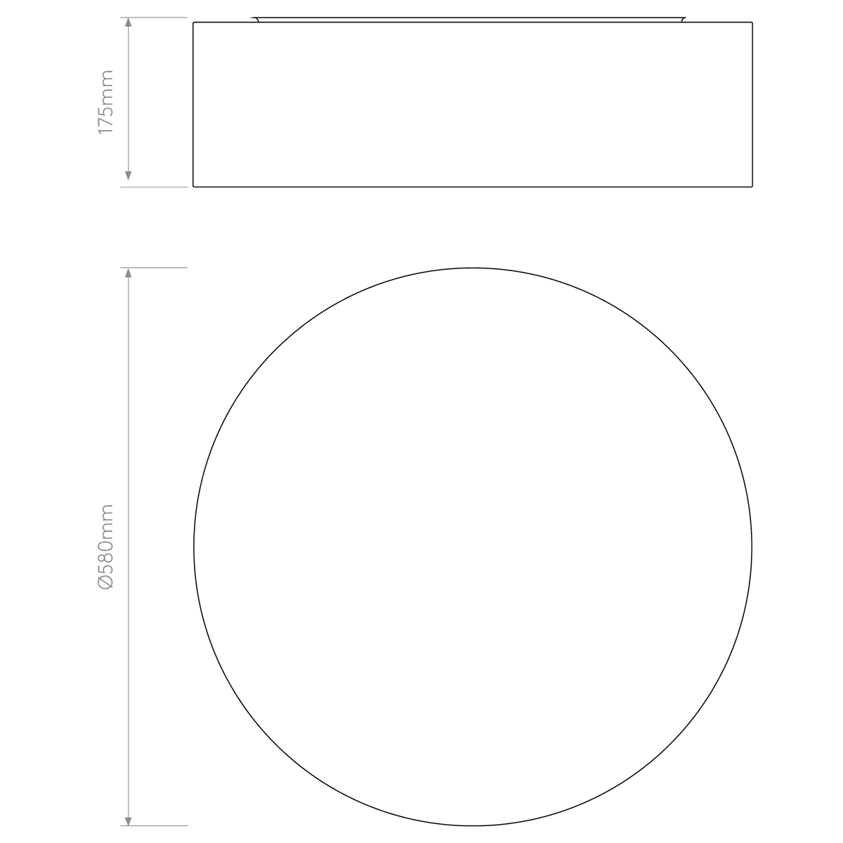 Cambria 580 White Fabric Ceiling Light