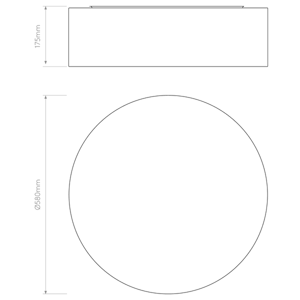 Cambria 580 Putty Fabric Ceiling Light