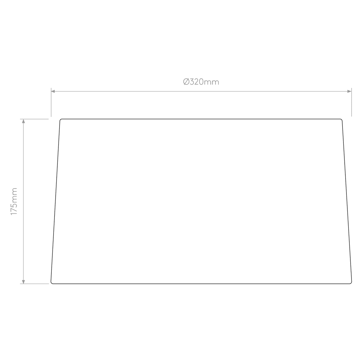 Tapered 320 Pendant Shade in White