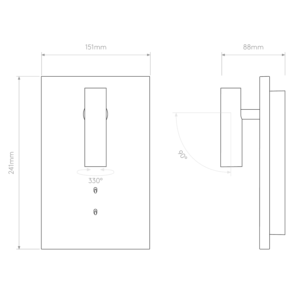 Edge Reader Mini LED Dual Wall & Reading Light in Matt Nickel