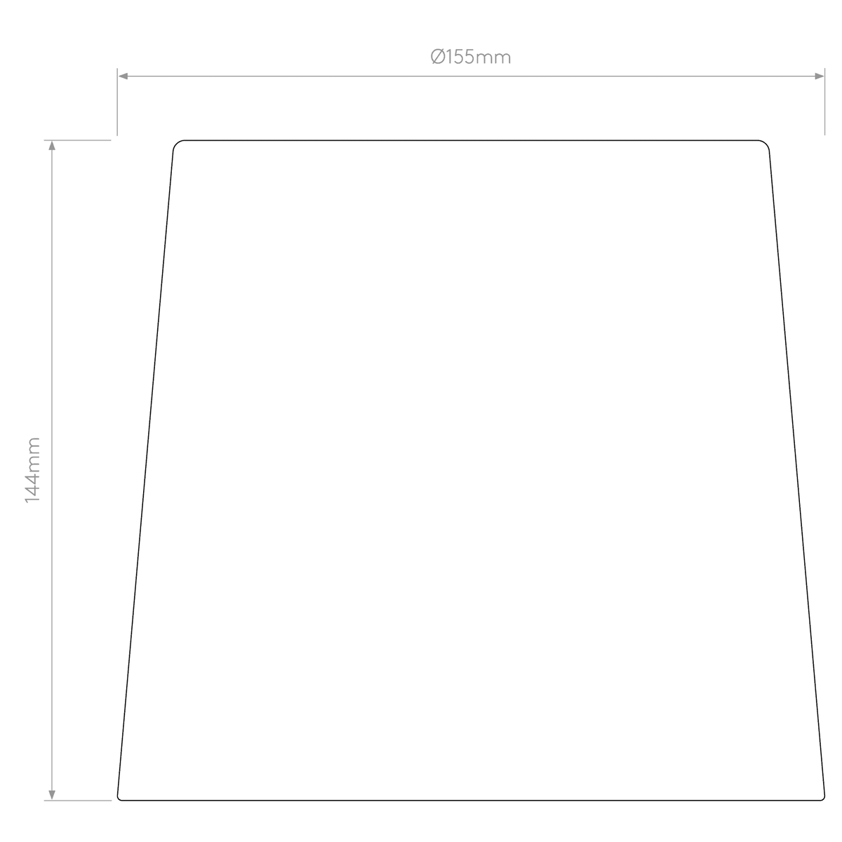 Tapered Drum 155 Fabric Shade in White