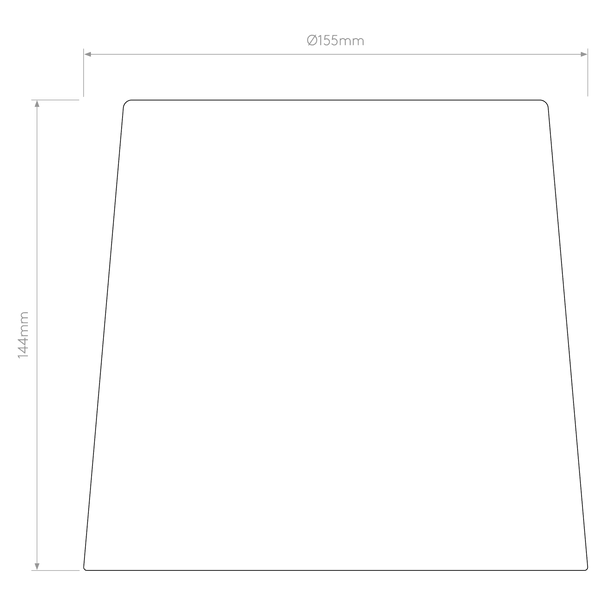 Tapered Drum 155 Fabric Shade in White