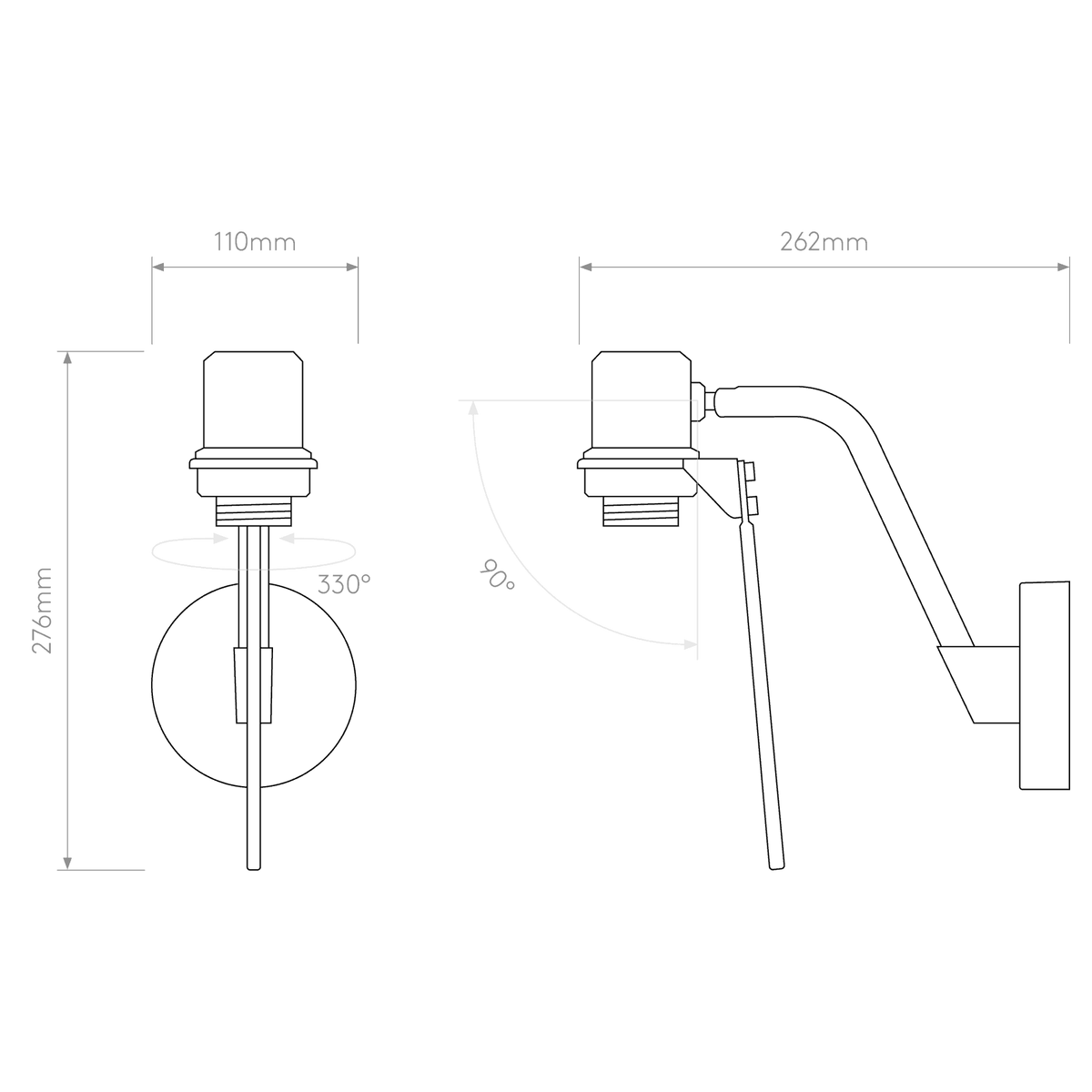 Edward Adjustable Wall Light in Matt Black