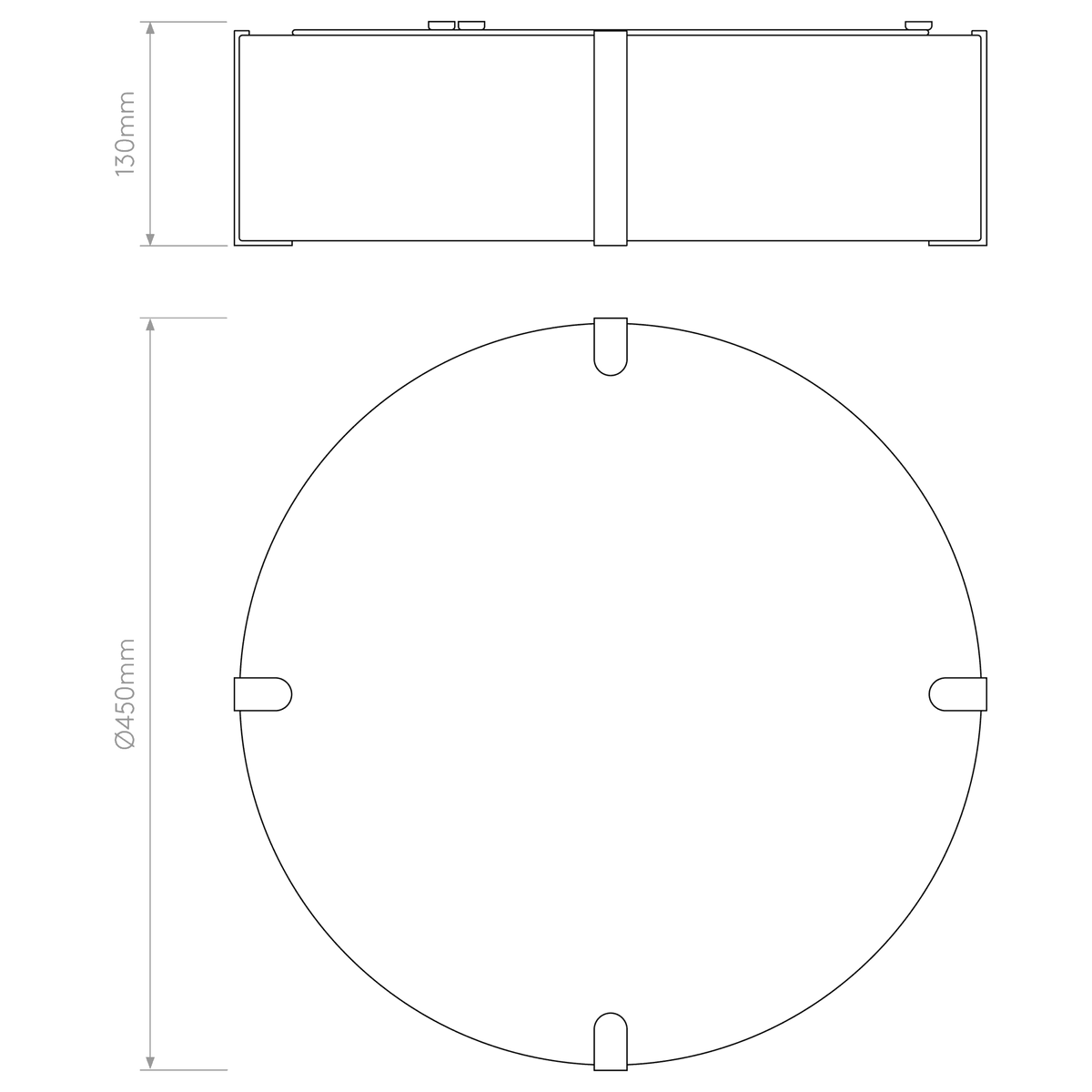 Elba Round 450 Shade in Putty