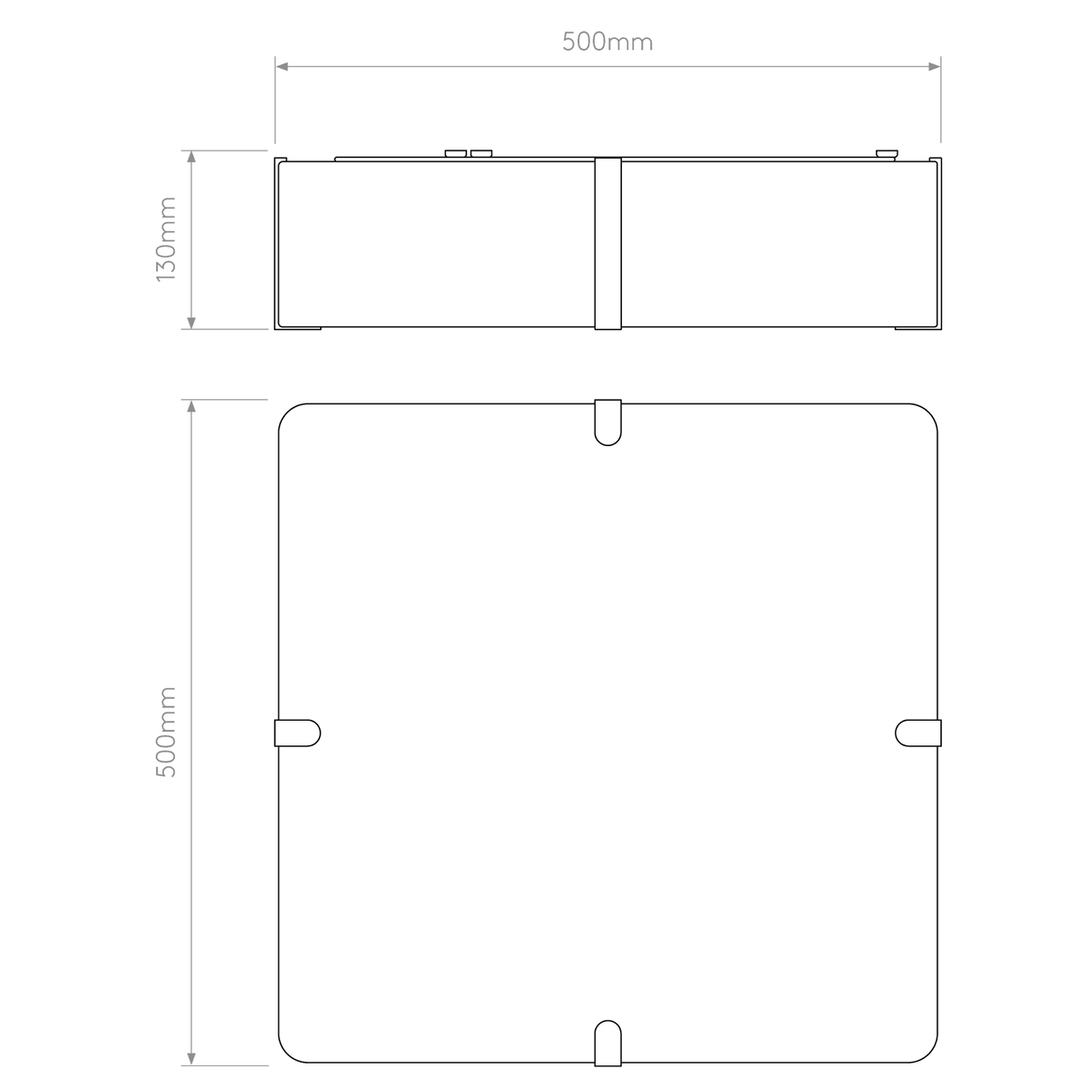 Elba Square 500 Shade in White