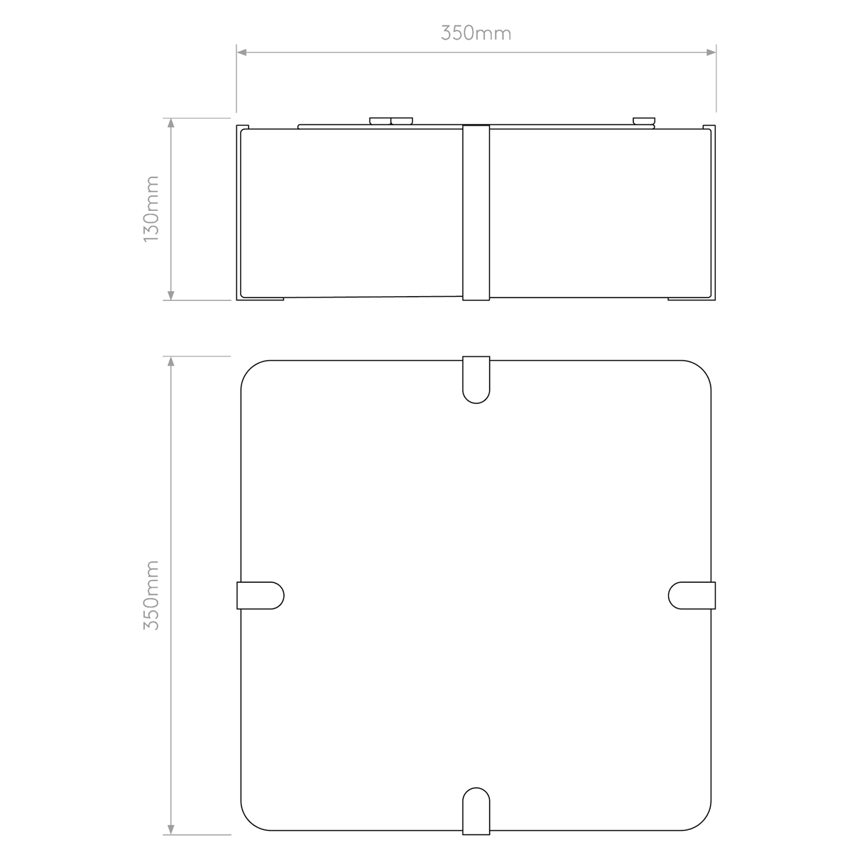 Elba Square 350 Shade in Putty