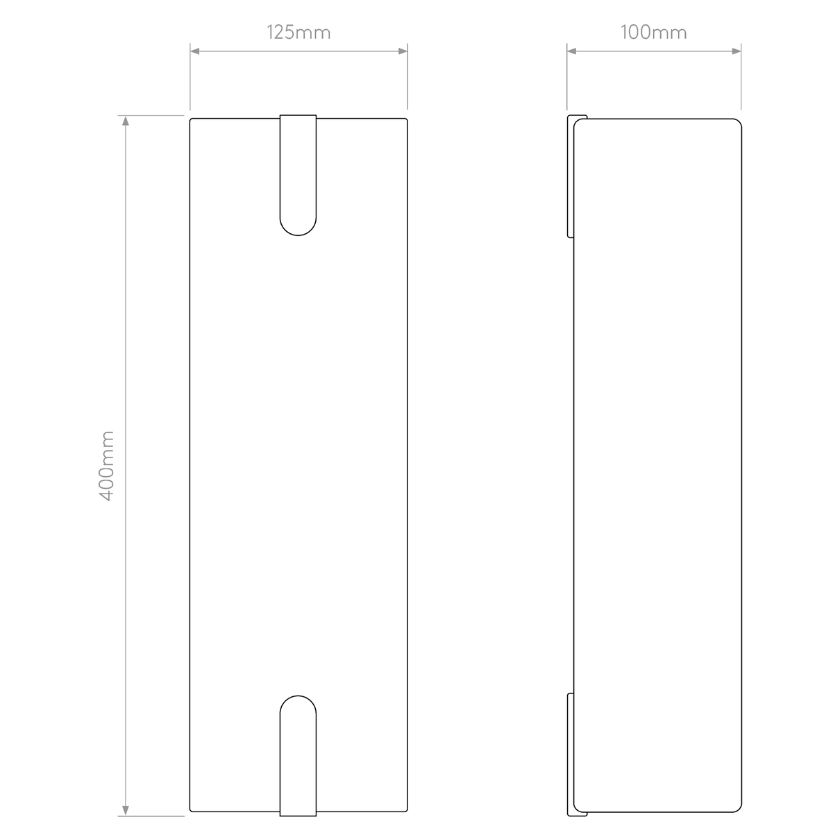 Elba 400 Wall Light in White Fabric