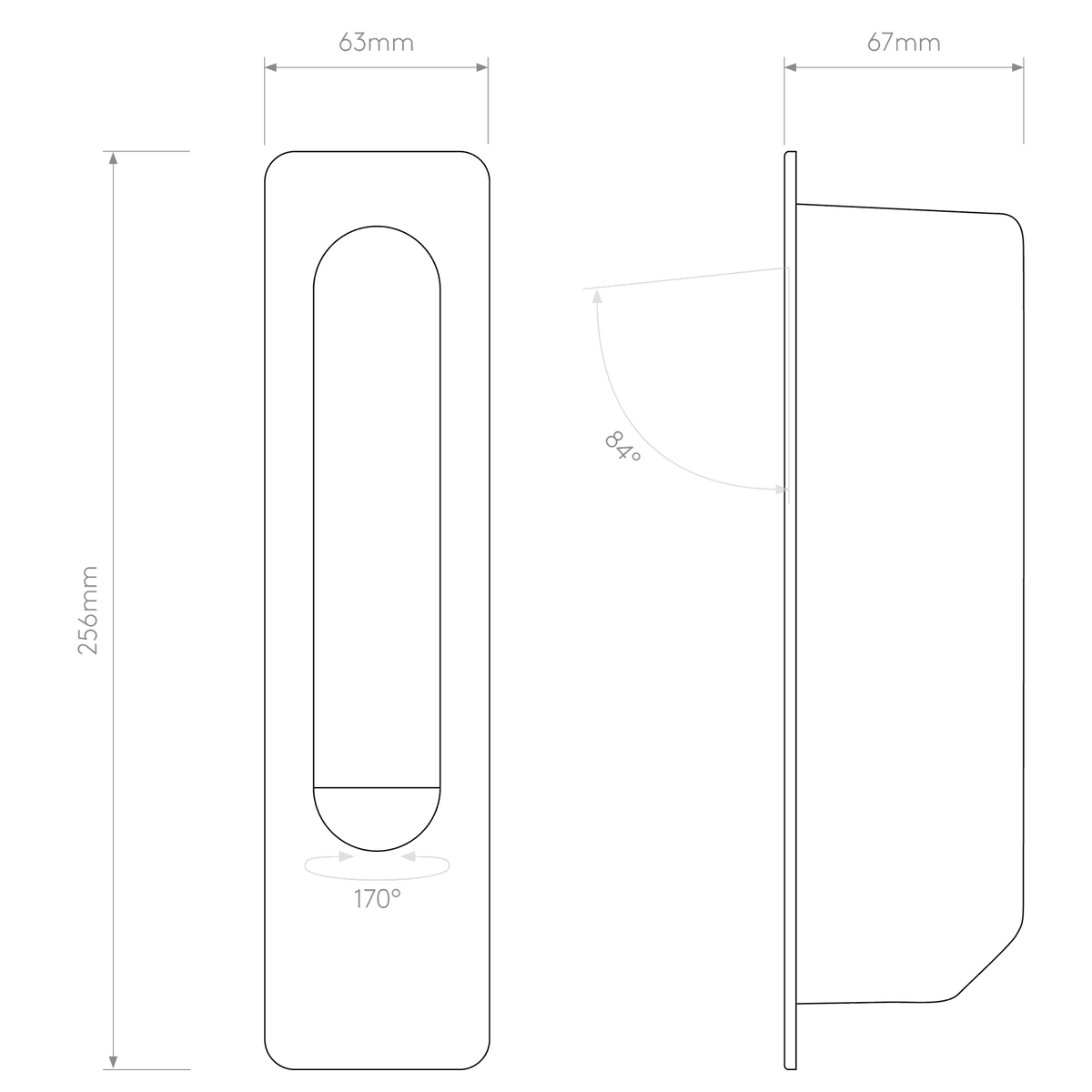 Keta Recessed Switched LED Reading Light in Bronze