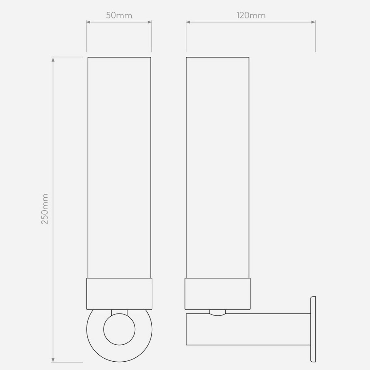 Tube IP44 Bathroom Light in Polished Chrome