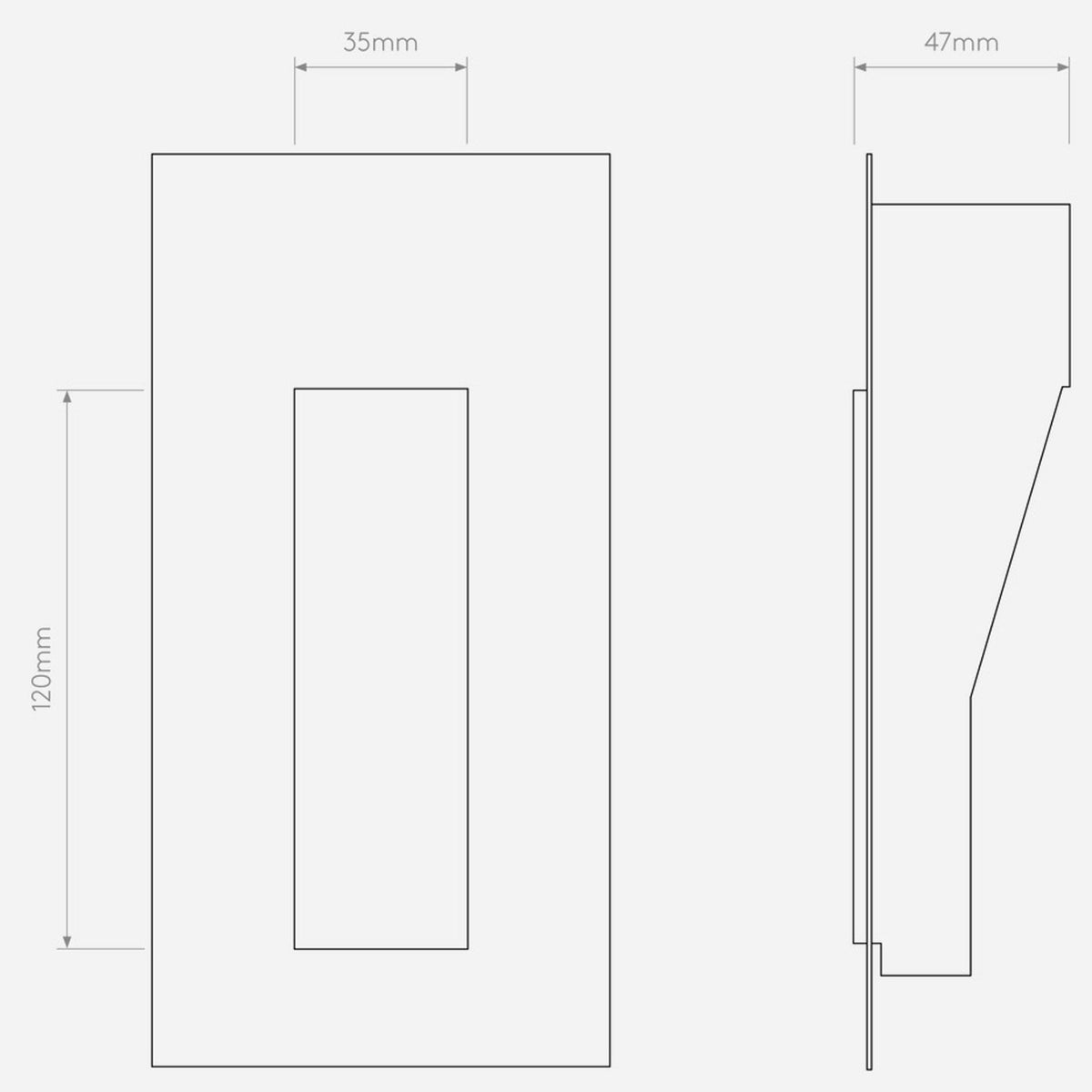 Borgo 35 Trimless LED 3000K Recessed Wall Light