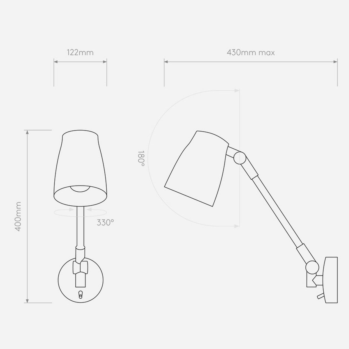 Atelier Grande Wall Light in Black