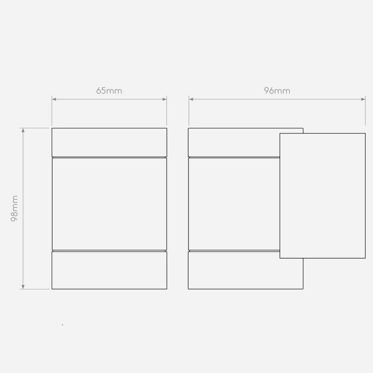 Dartmouth Single GU10 IP54 Exterior Wall Light in Grey
