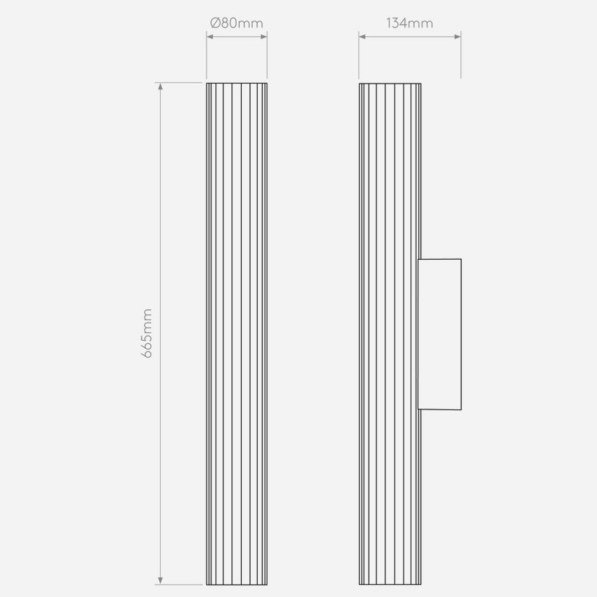 io 665 LED IP44 Wall Light in Polished Chrome
