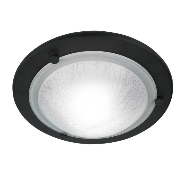Berwick Flush Ceiling Light in Black