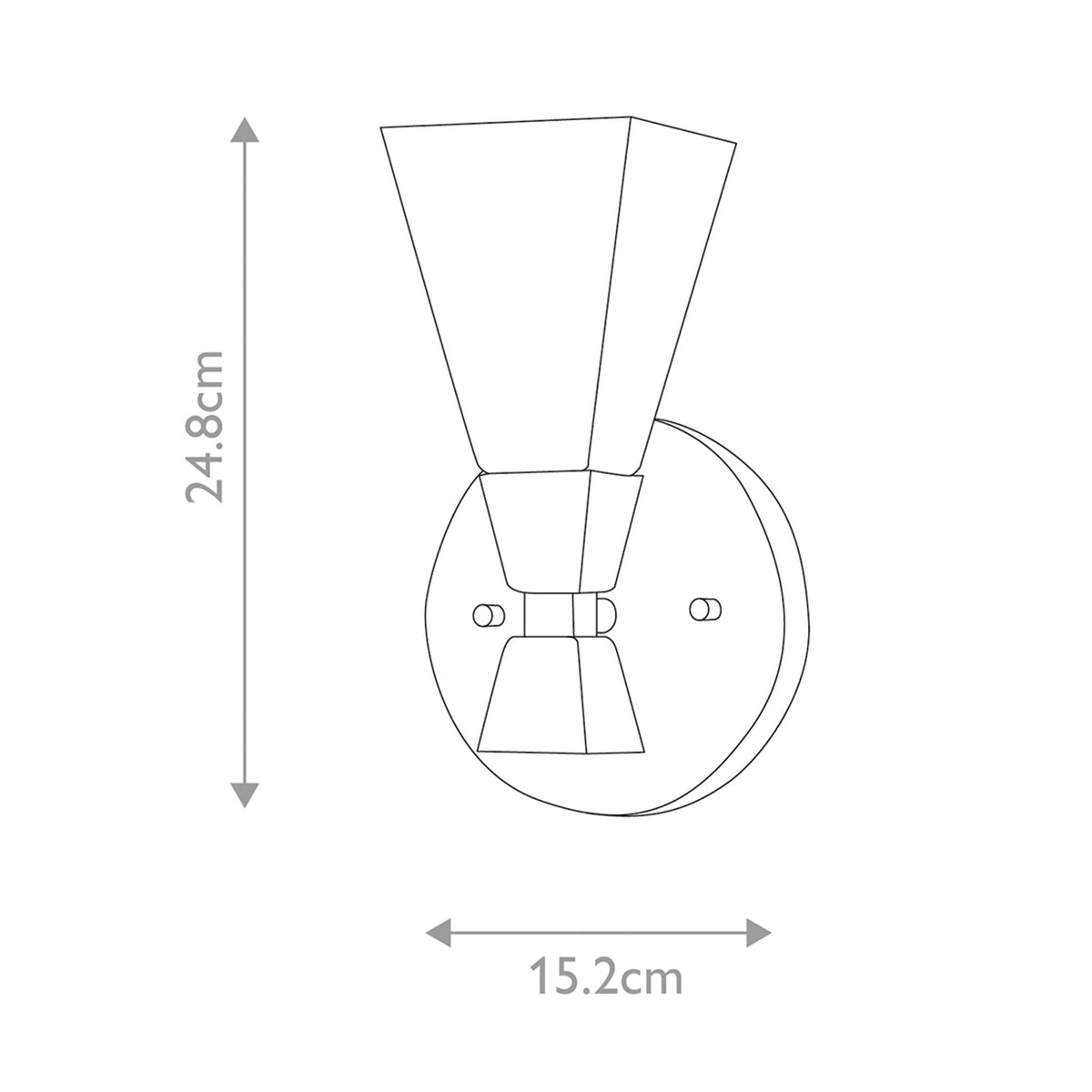 Bowtie Single IP44 Wall Light in Matt Black with White Glass Diffuser