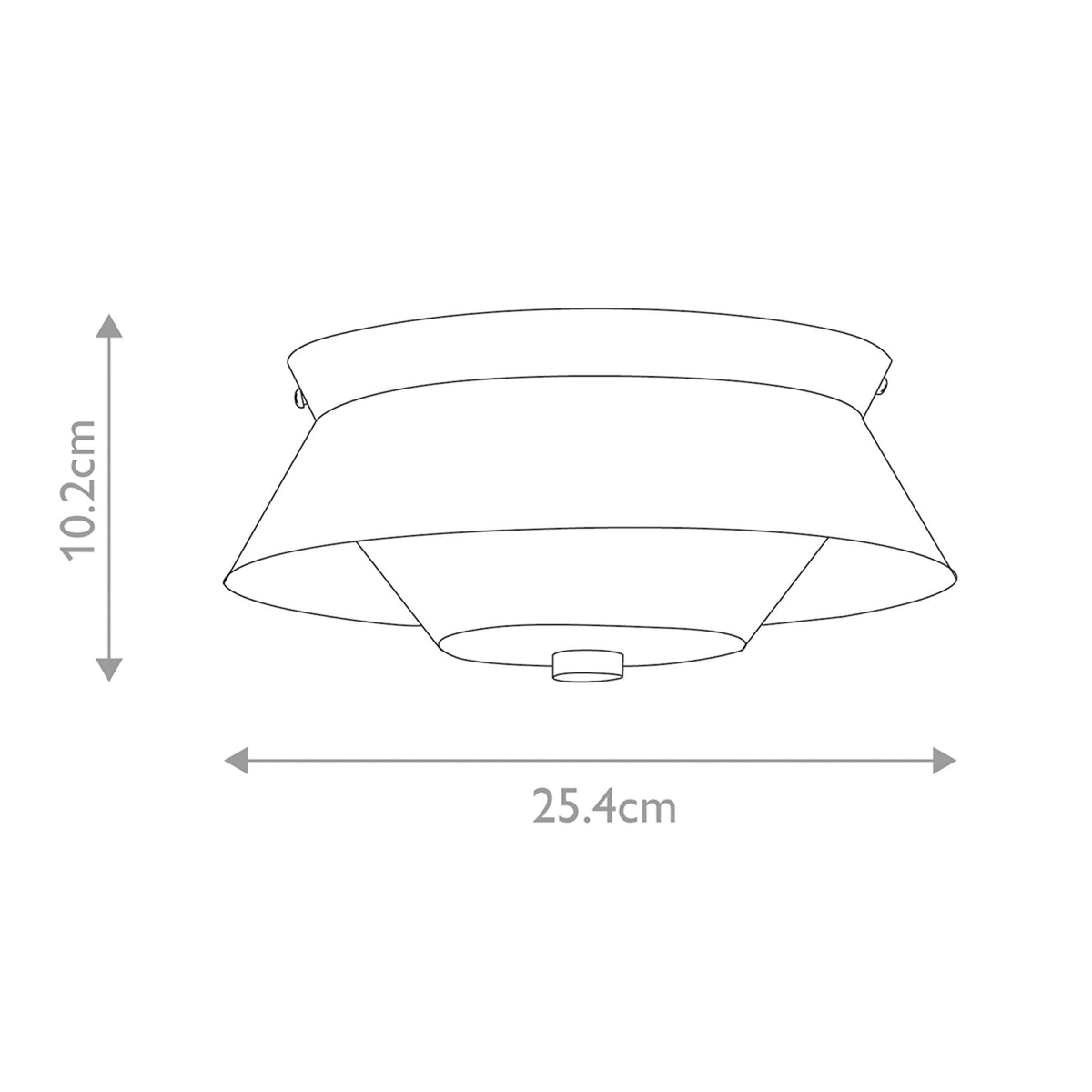 Bowtie IP44 Flush Ceiling Light in Matt Black with White Glass Diffuser