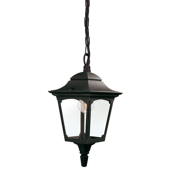 Chapel IP44 Mini Pendant Chain Lantern in Black