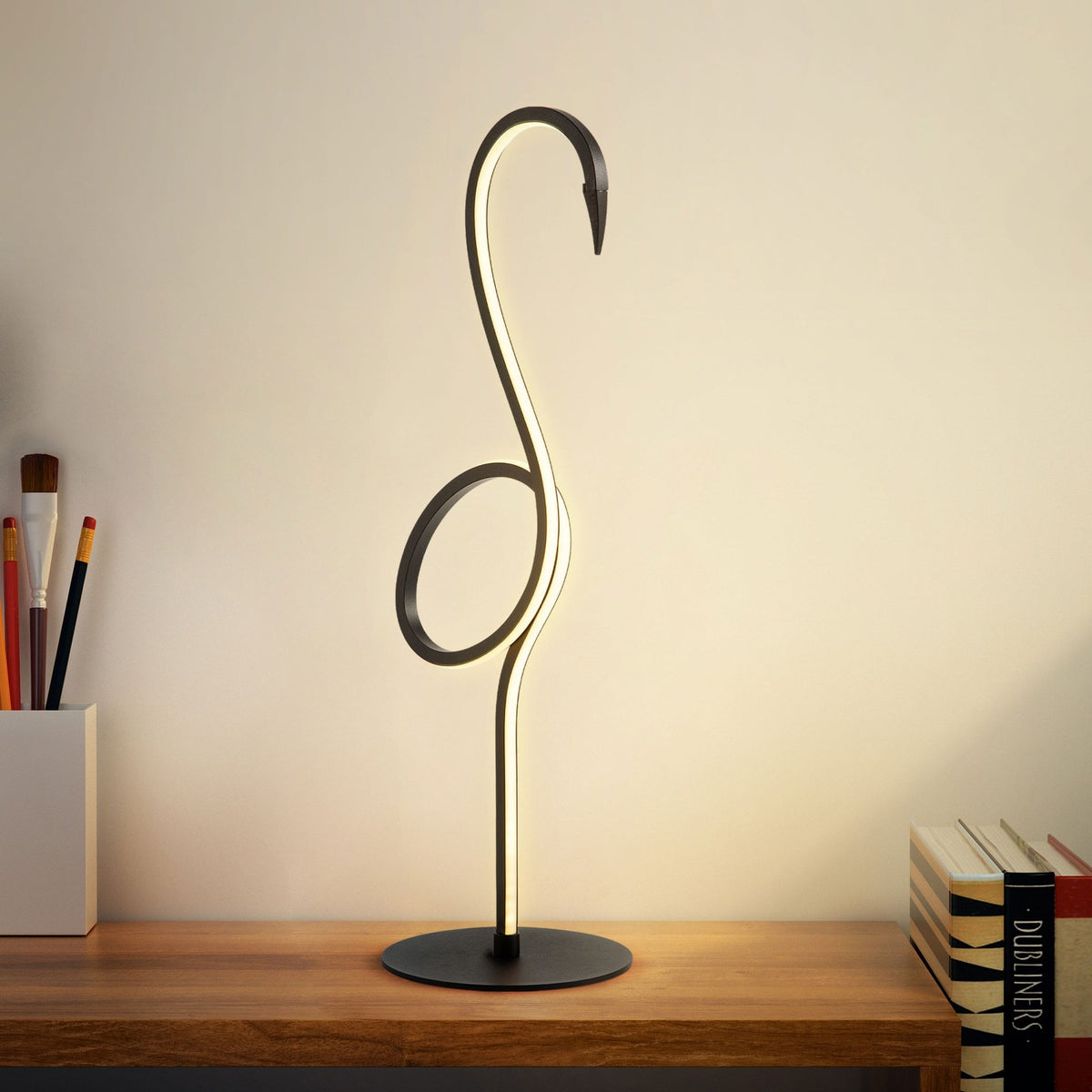 Flamingo LED Table Lamp in a Black Finish