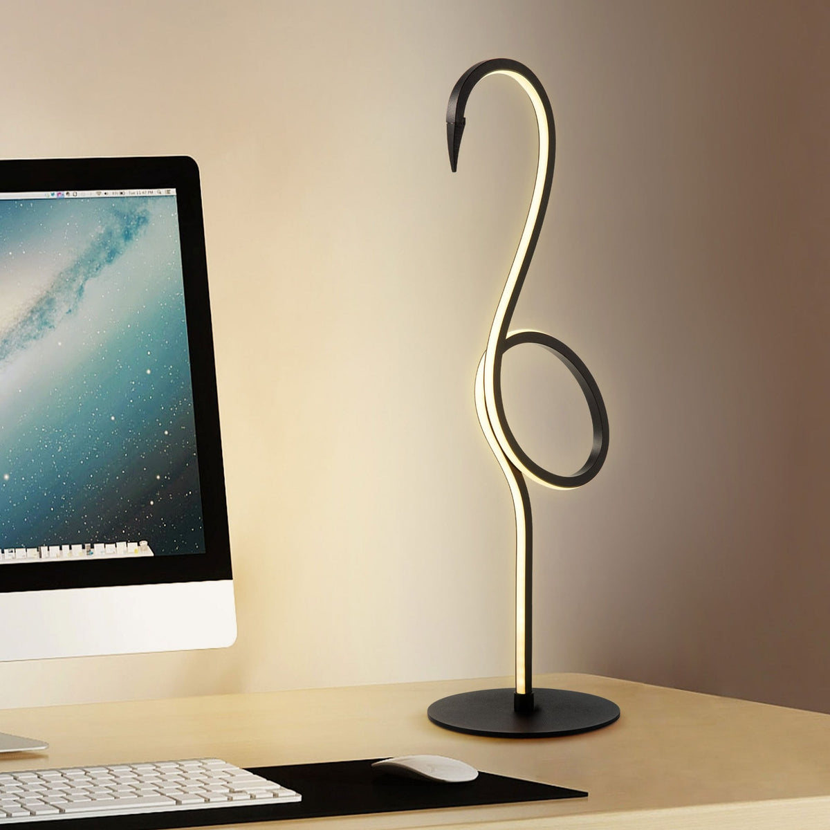 Flamingo LED Table Lamp in a Black Finish