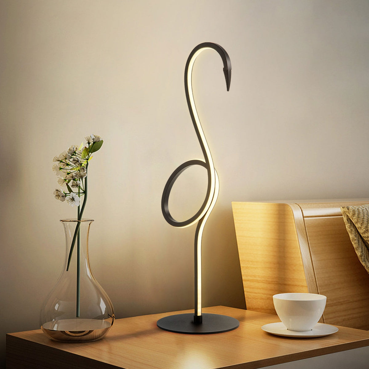 Flamingo LED Table Lamp in a Black Finish