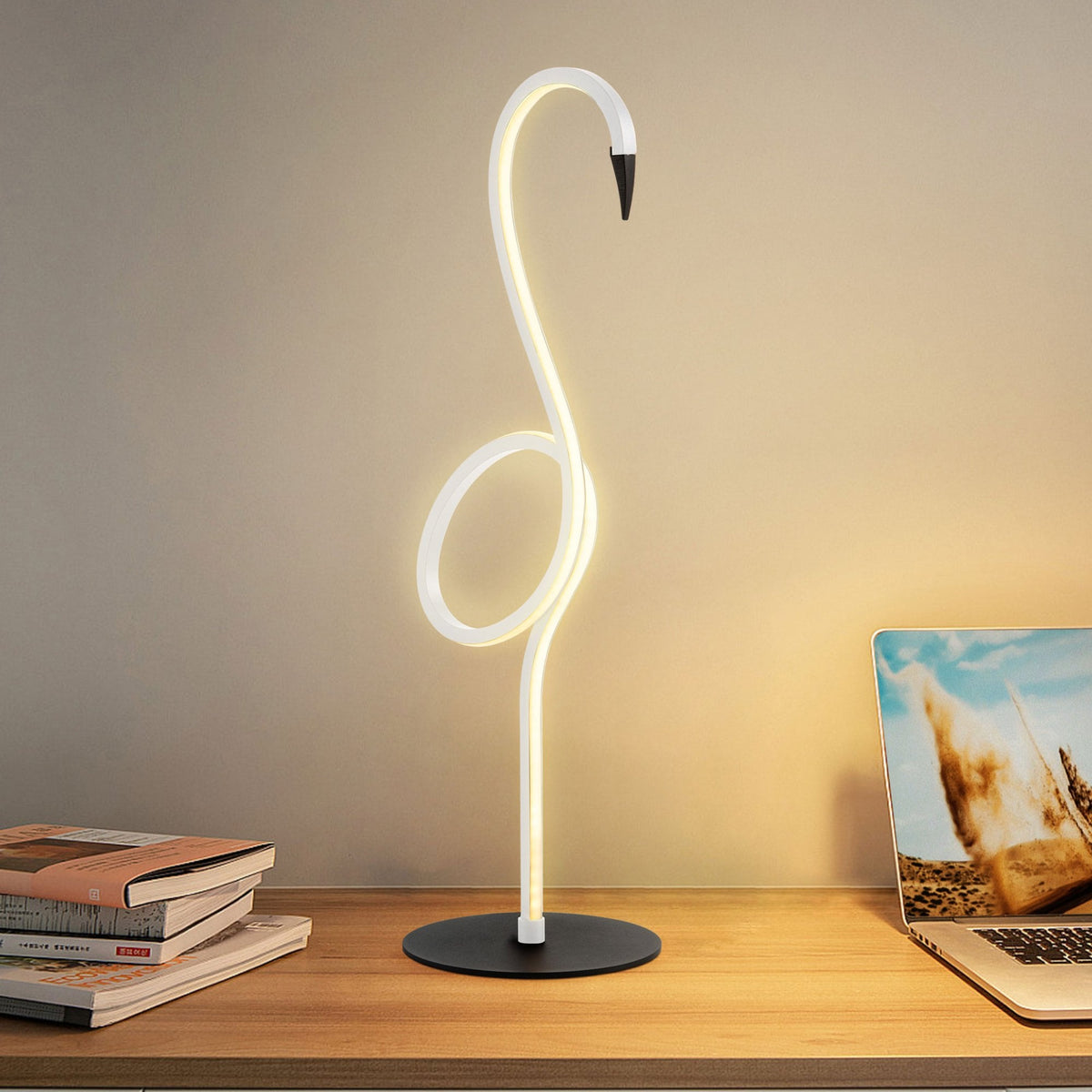 Flamingo LED Table Lamp in a White Finish