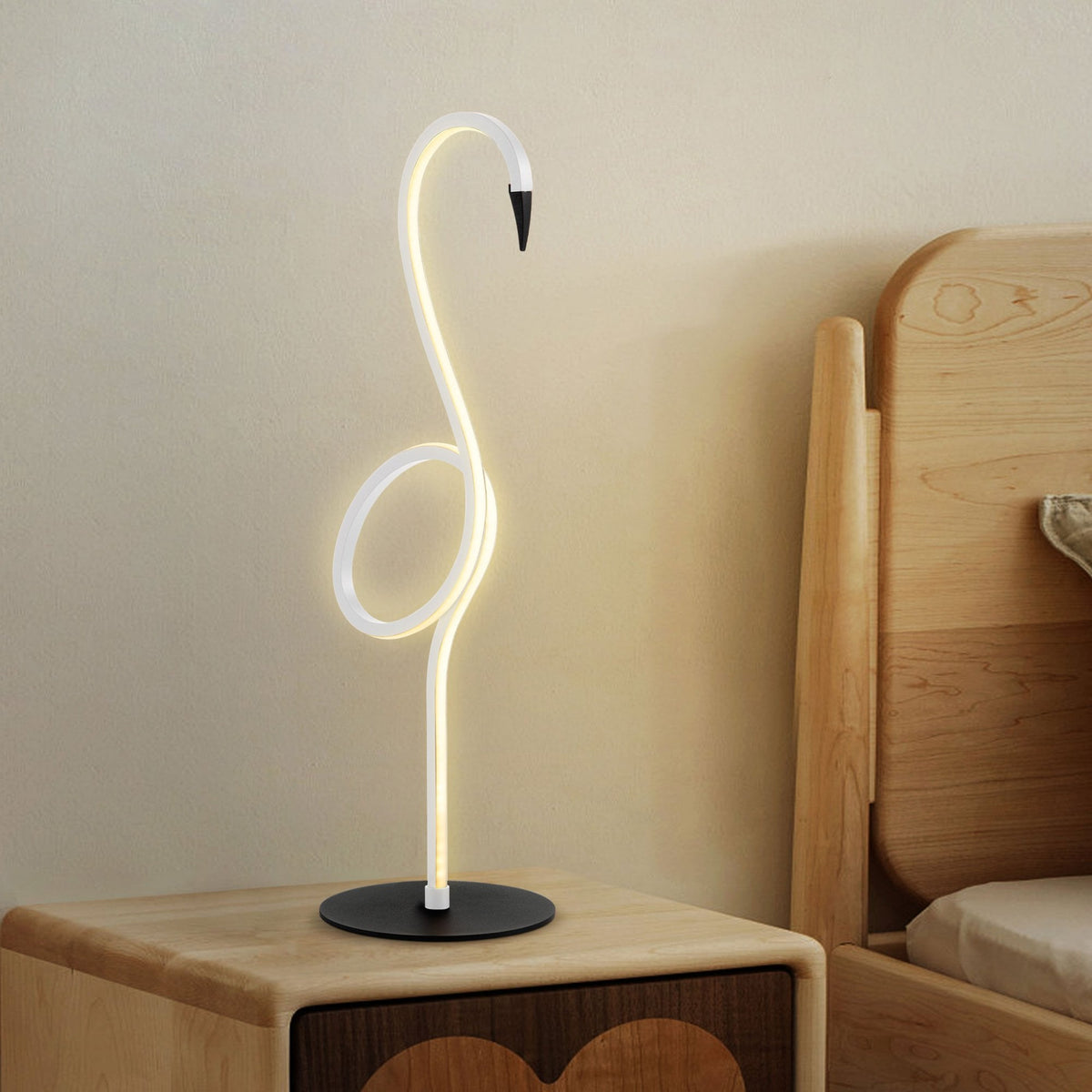 Flamingo LED Table Lamp in a White Finish