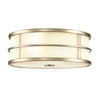 Fusion Three Light Flush Mount in Painted Natural Brass