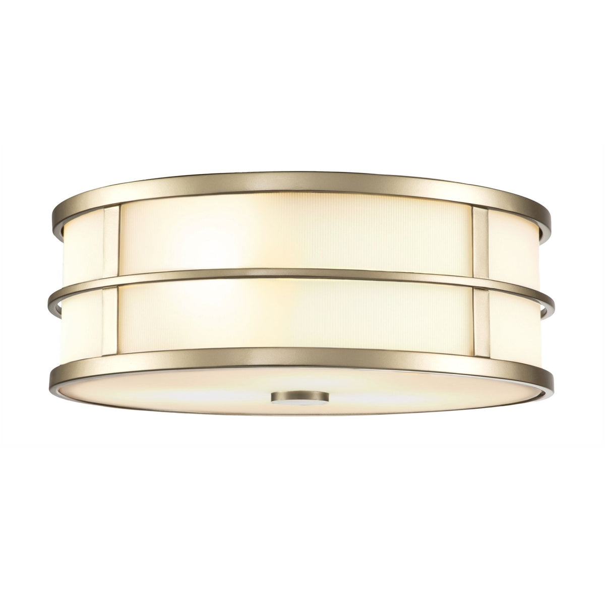 Fusion Three Light Flush Mount in Painted Natural Brass
