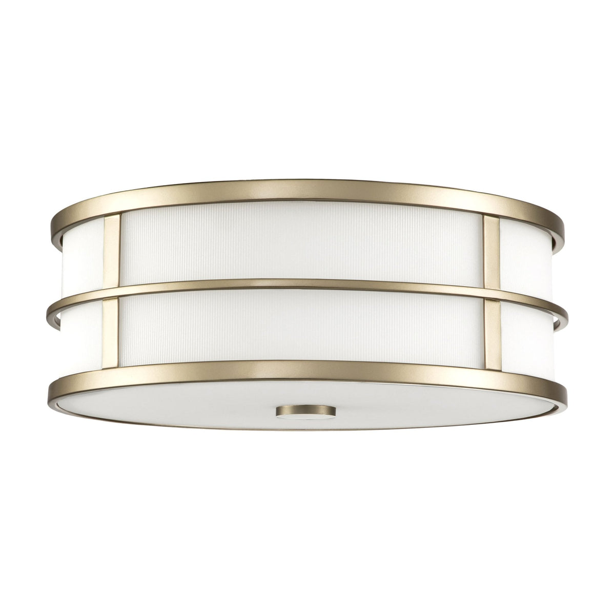 Fusion Three Light Flush Mount in Painted Natural Brass