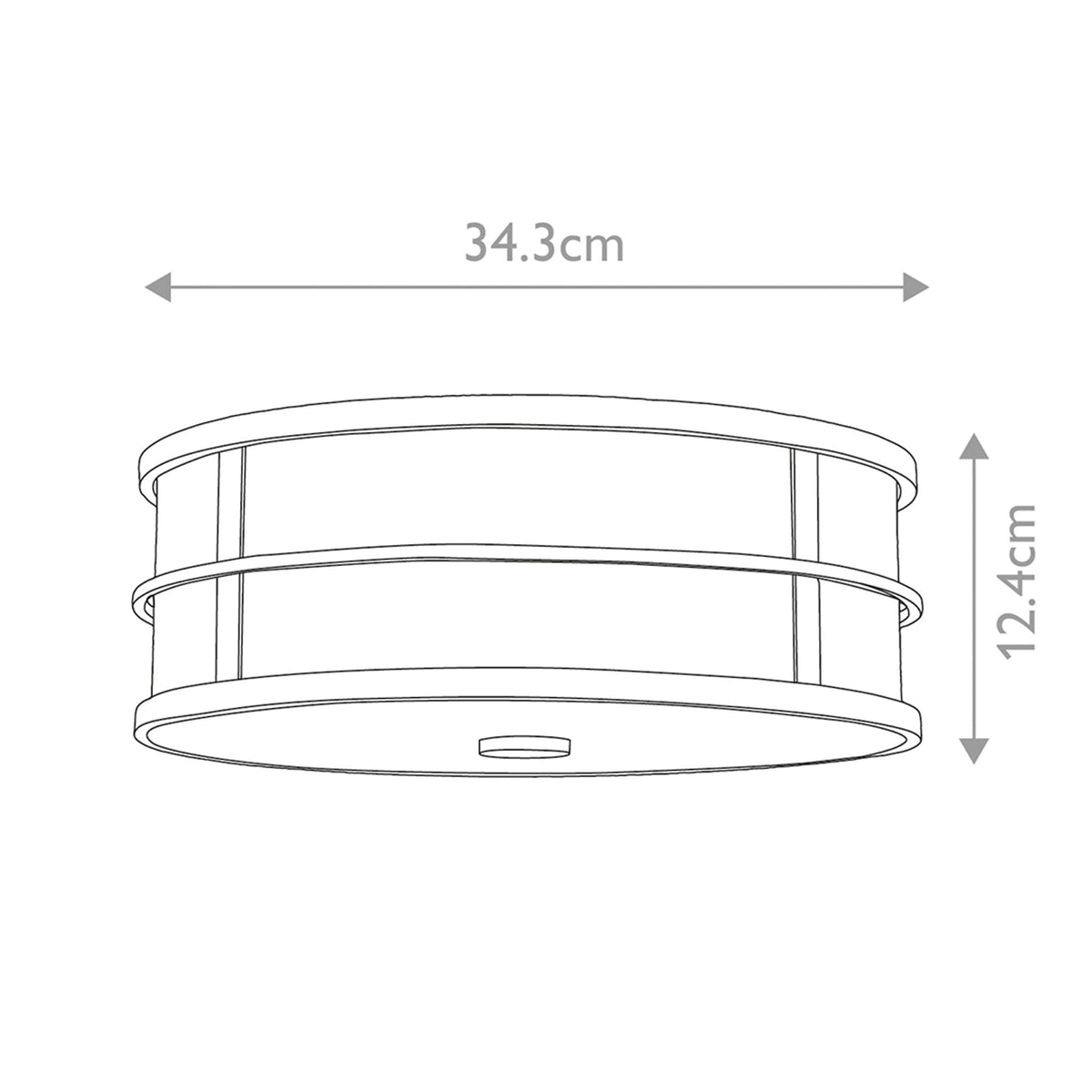 Fusion Three Light Flush Mount in Painted Natural Brass