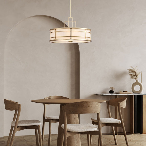 Fusion Pendant Light in Painted Natural Brass