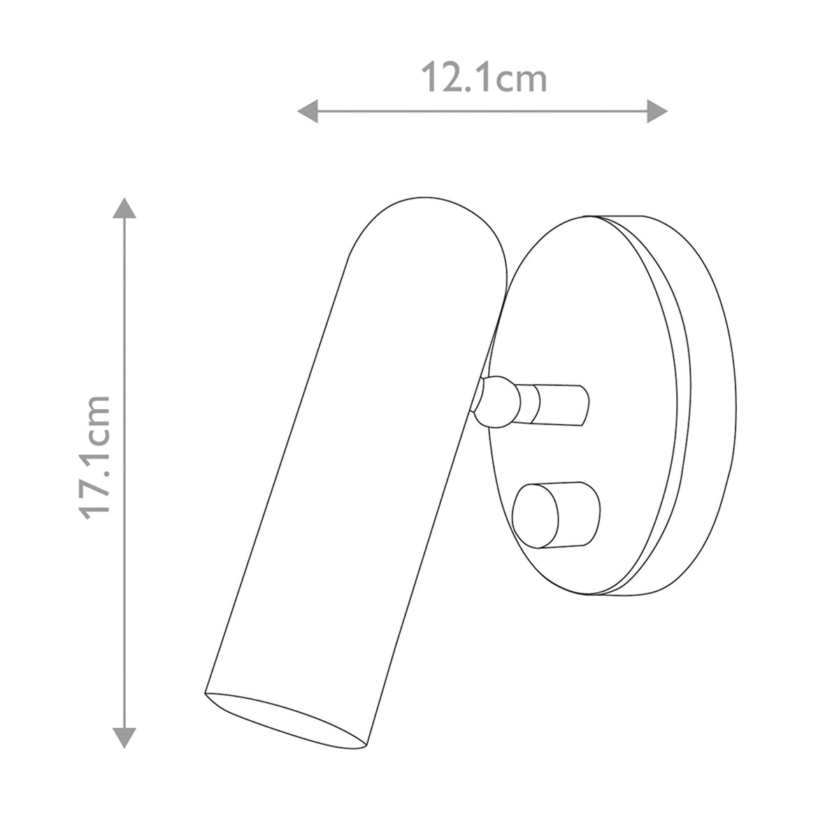 Dax LED Wall Light in Heritage Brass