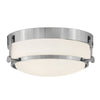 Harper Flush Ceiling Light in Polished Chrome with White Opal Etched Glass Diffuser