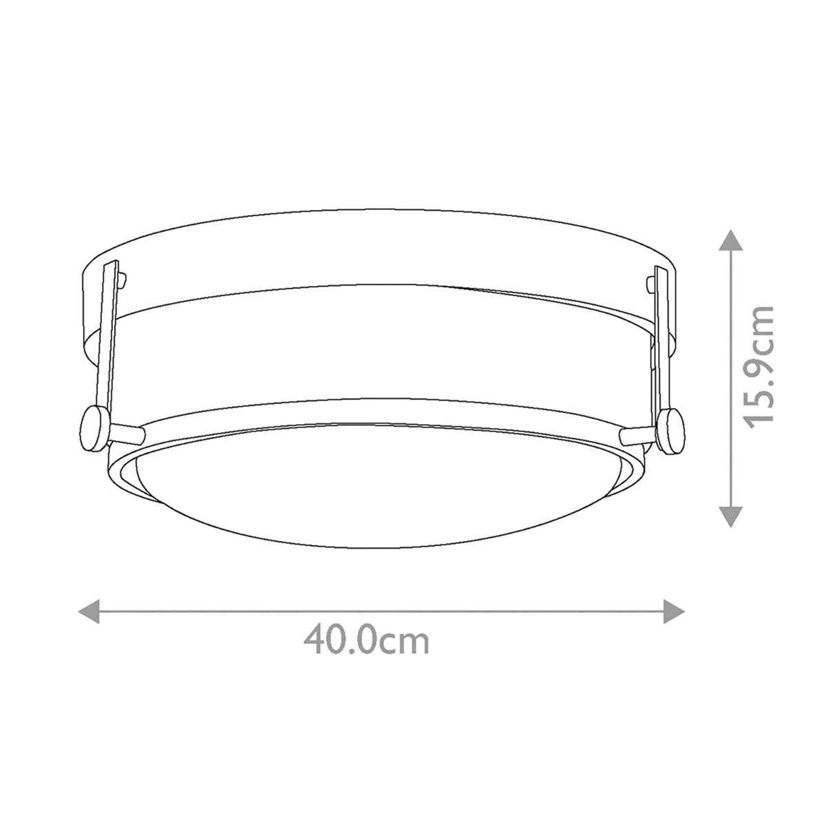 Harper Flush Ceiling Light in Polished Chrome with White Opal Etched Glass Diffuser